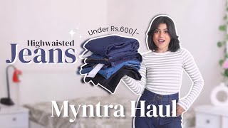 I ordered High Waist Jeans from Myntra  Highwaist Jeans  Straight Fit Jeans Wide leg jeans [upl. by Elleraj947]