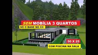 SEM MOBÍLIA CASA MODERNA COM PISCINA INTERNA 3 QUARTOS [upl. by Namia198]