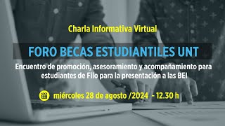 Becas Estudiantiles de Investigación de la UNT Charla informativa para estudiantes de FyL [upl. by Alyworth4]