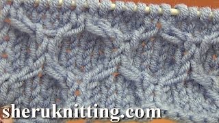 Knitting Honeycomb Cable Stitch Pattern [upl. by Elleimac]