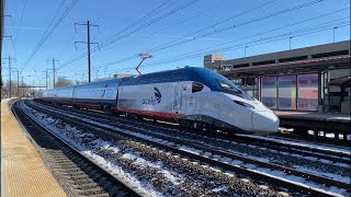 Amtrak Extra Train 844 New Acela 21 Avelia Liberty TS8 Test Train  Metropark 12224 [upl. by Keri119]