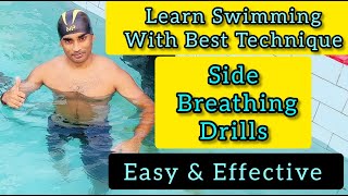 Top 3 Drills To Learn Side Breathing In Swimming  Swimming Tips For Beginners Learn How To Swim [upl. by Geminius]