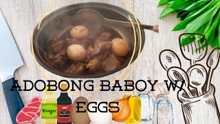 ADOBONG BABOY W EGG subscribers community adobongbaboy pinoyulamrecipe [upl. by Nesrac]