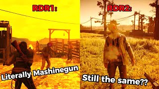 Did Rockstar fix the Deadeye Minigun glitch from RDR1 in RDR2 [upl. by Hawkie]