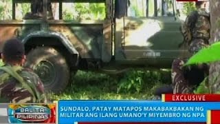 Sundalo patay matapos makabakbakan ng militar ang ilang umanoy miyembro ng NPA [upl. by Eseuqcaj]