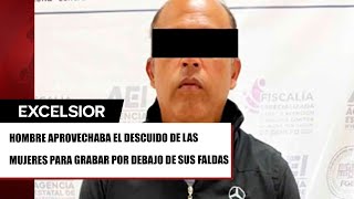 Detienen a sujeto que grababa bajo la falda a mujeres en el tianguis [upl. by Glantz687]