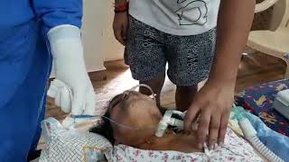 Tracheostomy tube change at home  Best Nursing Staff Services at Home  Care Oxy [upl. by Meunier]