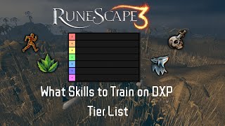 RuneScape 3  Tier List  Skills to Train on DXP [upl. by Annabell754]