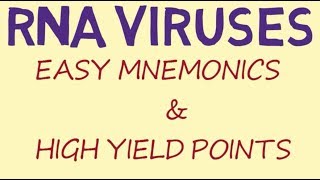 RNA Viruses  Easy Mnemonics amp High Yield Points [upl. by Aesoh991]