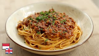 Resep SPAGHETTI BOLOGNAISE Bahan LOKAL Kualitas Resto [upl. by Yniar187]