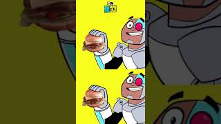 Miłość do burgerów to fakt 🎶🍔 burger cyborg młodzitytaniakcja CartoonNetwork shorts [upl. by Roid948]