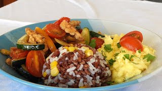 Simple Cooking stir fry zucchini and tempeh [upl. by Olegnaed820]