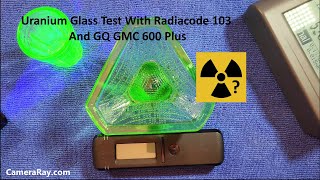 Uranium Glass Test With Radiacode 103 And GQ GMC 600 Plus Geiger Counter uraniumglass radiacode [upl. by Linnie]