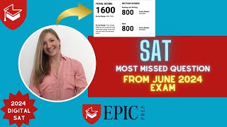 Most missed question from June SAT 2024 exam [upl. by Earlie]