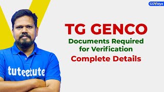 TG GENCO  Documents Required for Verification tggenco transco tgtransco GOVidya [upl. by Sill]