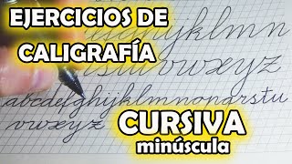 EJERCICIOS para MEJORAR la LETRA CURSIVA minúscula  CALIGRAFÍA [upl. by Hansel]