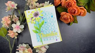 Copic Colored Die Cut Daisy Card [upl. by Smitt]