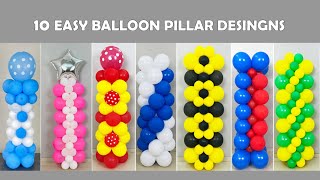 10 Very Useful Balloon Pillar Design for any occasion at home [upl. by Semele]