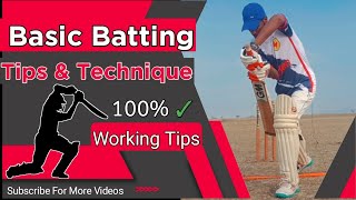 Basic Batting Tips For Right Hand Batsman  Basic Batting Tips For Beginners  Basic Batting Tips [upl. by Grimaud]