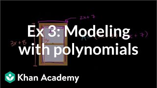 Example 3 Modeling with polynomials  Algebra I  Khan Academy [upl. by Tait]