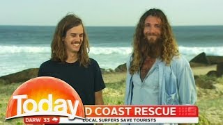 Hilarious interview with hero surfers [upl. by Ddart]