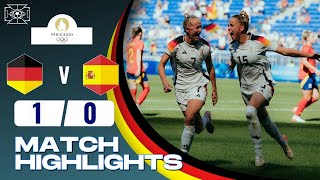 Deutschland vs Spanien  10  Zusammenfassung  Olympia 2024 Frauenfußball  deutschland spanien [upl. by O'Conner]