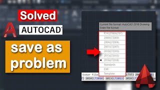 How to fix or solved AutoCAD save as problem [upl. by Oiragelo662]