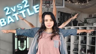 2vs2 EPIC DANCE BATTLE  ft DTrix amp Merrell Twins [upl. by Anwadal946]