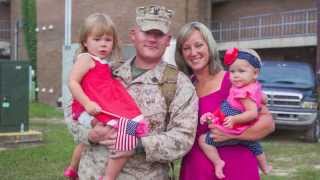 Military Homecoming The Newbauer Family  Camp Lejeune NC [upl. by Louls]