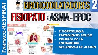 CORRELACIÓN Farmacología y Fisiopatología ASMA EPOC MECANISMOS DE ACCIÓN FARMACOLÓGICA ESQUEMA 2 [upl. by Odraleba]