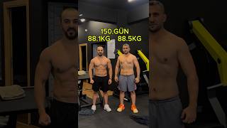 1 30 60 90 120 150 günlük Değişimlerimizgymmotivation beforeandafter gym fitness challenge [upl. by Elockin197]