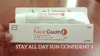 Tvaksh FaceGuard Silicon Sunscreen Gel SPF30 REVIEW [upl. by Ivana384]