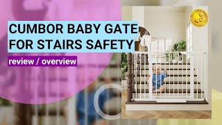 Review of Cumbor Baby Gate Safe amp Easy Installation for Your Home [upl. by Waddington689]