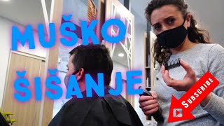 Muško šišanje sa mašinicom detaljno opisano😎 AlisaH  Mens haircut with a clipper described [upl. by Aradnahc655]