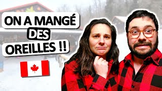 ON TESTE LA CABANE À SUCRE AU QUÉBEC  CANADA 🇨🇦 cest bon [upl. by Oirom716]