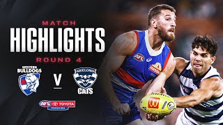 Western Bulldogs v Geelong Highlights  Round 4 2024  AFL [upl. by Tyika333]