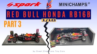 Spark vs Minichamps REVIEW Max Verstappen Red Bull RB16b F1 Abu Dhabi GP 2021  PART 3 [upl. by Ellis529]