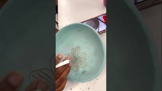 🌸Sgraffito Pottery The Art of Cutting Through Clay DIYClay [upl. by Annabela646]