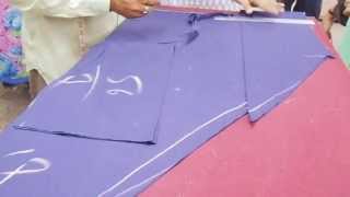 Simple Joint Salwar Cutting Method PatternHow To Cut Salwar KameejKameez [upl. by Priscella518]