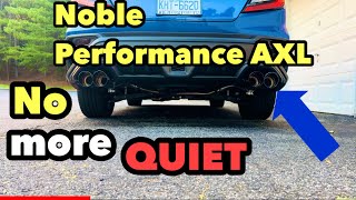 2022 WRX Muffler delete  2022 WRX Noble Performance Axle Back exhaust [upl. by Angadreme]