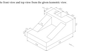 Draw the front view and top view from the Isometric view  Engg drawing with dhruba [upl. by Clim]