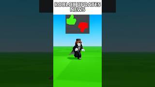 THIS ROBLOX UPDATE IS INTERESTING shorts roblox robloxupdate fyp [upl. by Pagas886]