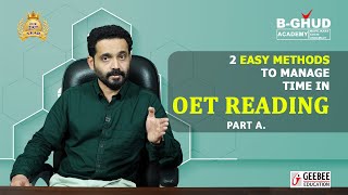 📌 2 Easy Methods To Manage Time In Reading Part A  BGHUD Academy  oet occupationalenglishtest [upl. by Dikmen524]