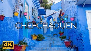 Chefchaouen  Blue City  Morocco 🇲🇦  4K Drone Footage [upl. by Arocahs]