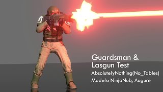 Guardsman and Lasgun test Warhammer 40k animation [upl. by Ailatan]