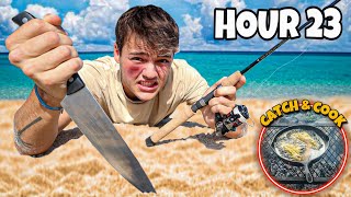 SURVIVAL CHALLENGE on REMOTE ISLAND for 24 HOURS crazy [upl. by Aymer]