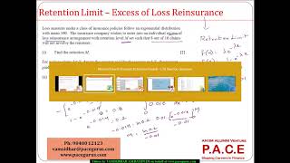 Computing Retention Limit in Excess of Loss Reinsurance [upl. by Crocker]