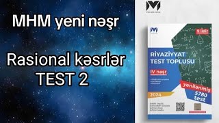 MHM riyaziyyat test toplusu yeni nəşr Rasional kəsrlər Test 2 [upl. by Lobel167]