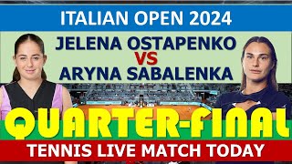 Aryna Sabalenka vs Jelena Ostapenko  WTA Rome 2024 [upl. by Oppen]