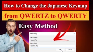 How to Change Japanese Keymap from QWERTZ to QWERTY in Windows 1110 Solved japaneselanguage [upl. by Erleena]